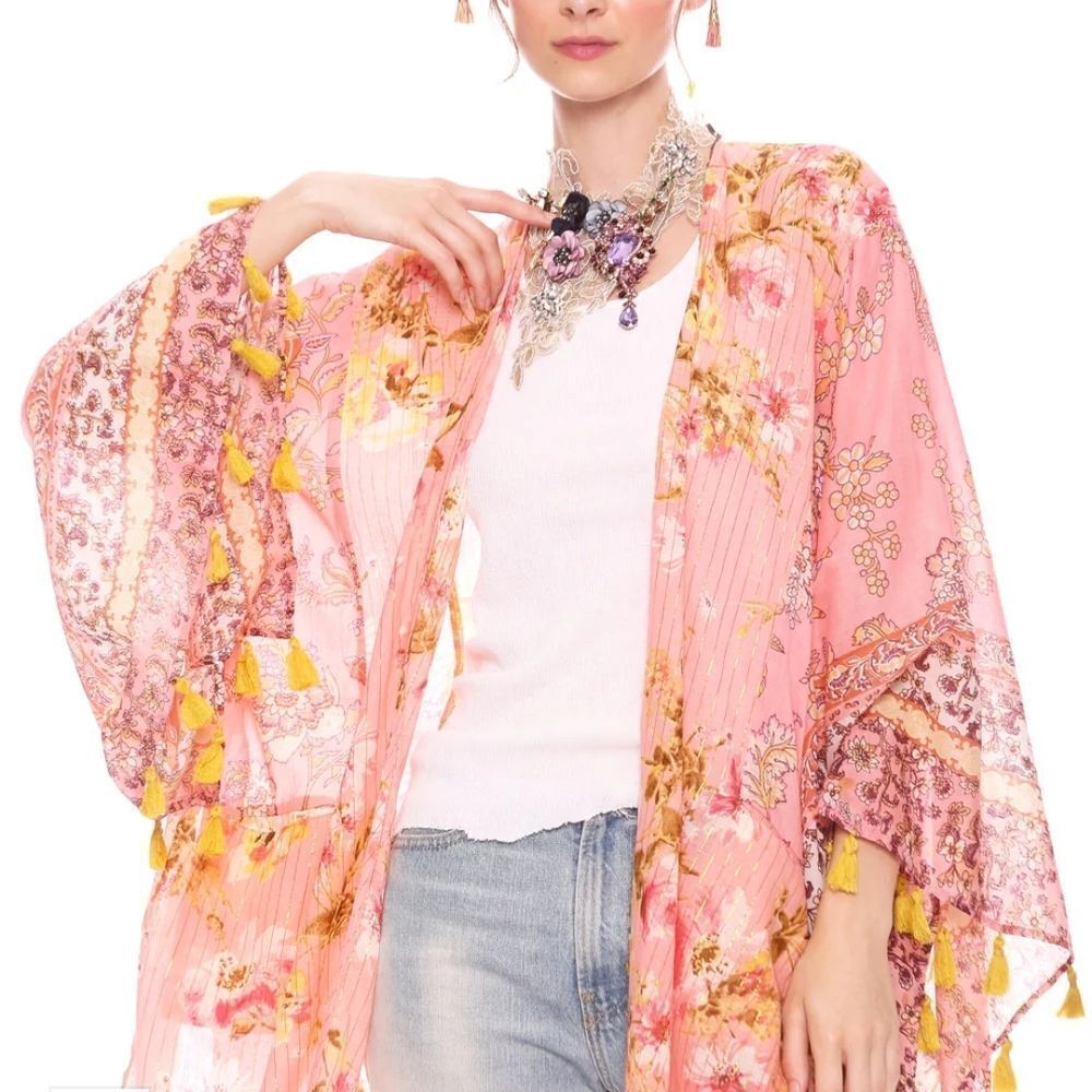 Aratta Color Story Kimono Coral - Size OS - NWT